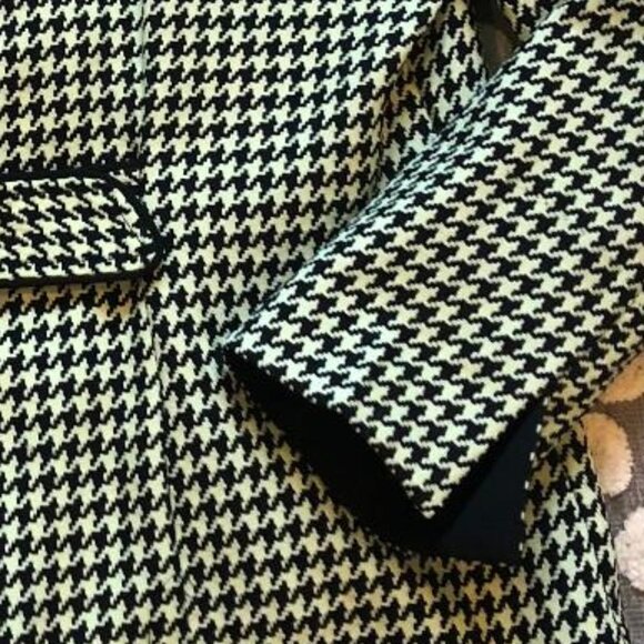 Sweet Suit Petite, Lime Green & Black, Houndstooth, Women's Blazer, Sz 14P - Picture 3 of 7